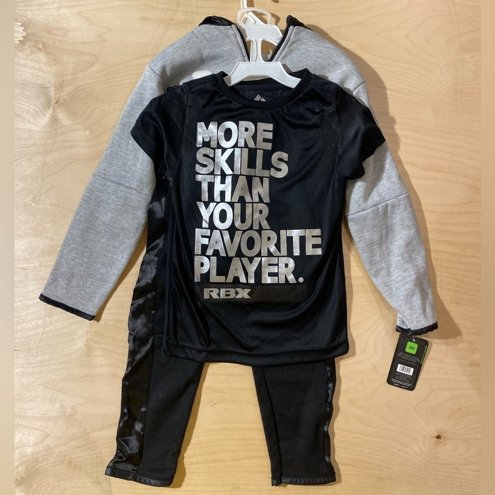 Rbx 3 Piece Set Shirt, Pants, Jacket Size 5/6 (Ik)
